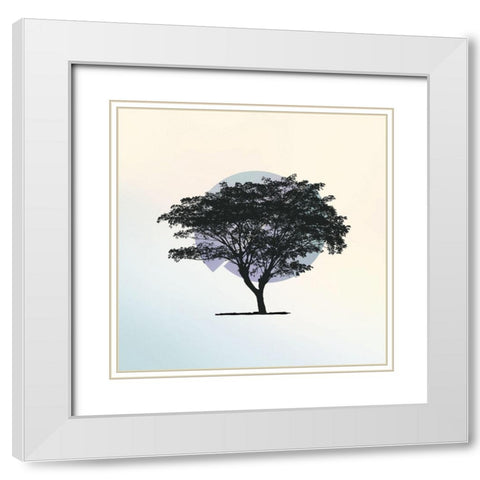 Spectrum 2 White Modern Wood Framed Art Print with Double Matting by Braun Studio