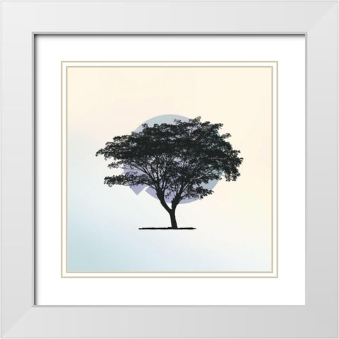 Spectrum 2 White Modern Wood Framed Art Print with Double Matting by Braun Studio