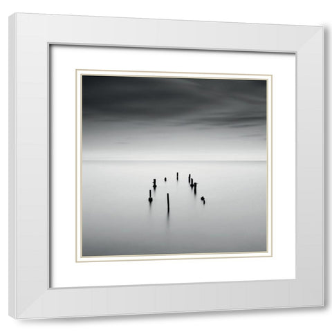 SÃ©renitÃ© White Modern Wood Framed Art Print with Double Matting by Braun Studio