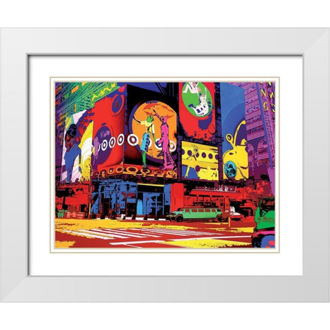 Pub White Modern Wood Framed Art Print with Double Matting by Potron, Geraldine