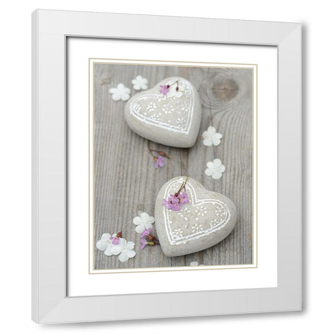 Love Etcâ€¦ White Modern Wood Framed Art Print with Double Matting by Chatelain, Sonia