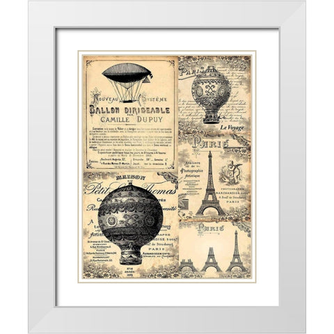 Gravures anciennes White Modern Wood Framed Art Print with Double Matting by BRAUN Studio
