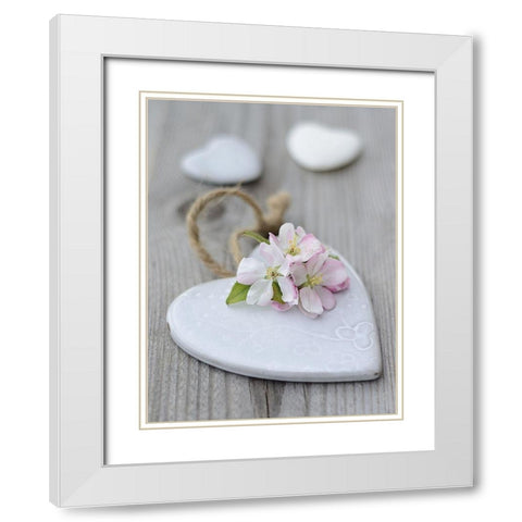 Charming Love White Modern Wood Framed Art Print with Double Matting by Chatelain, Sonia