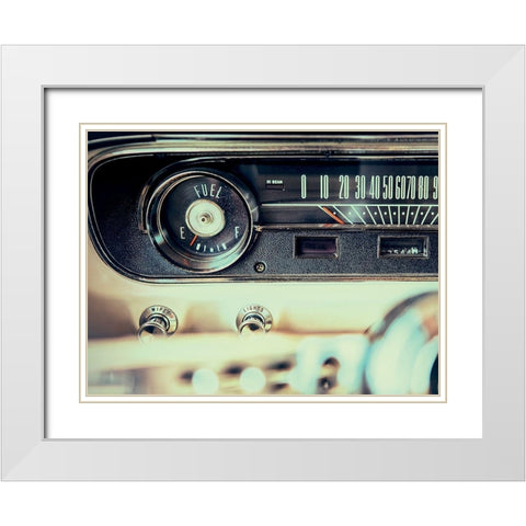 Vintage car 1 White Modern Wood Framed Art Print with Double Matting by Braun Studio