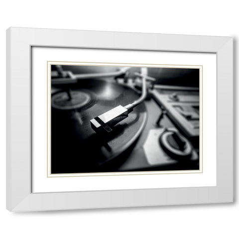 Music vinyl 2 White Modern Wood Framed Art Print with Double Matting by Braun Studio