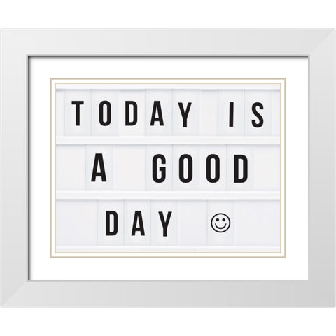 A good day White Modern Wood Framed Art Print with Double Matting by Braun Studio
