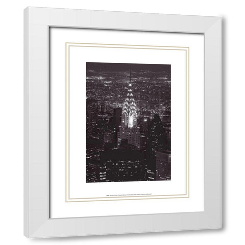 Chrysler Building White Modern Wood Framed Art Print with Double Matting by BRAUN Studio
