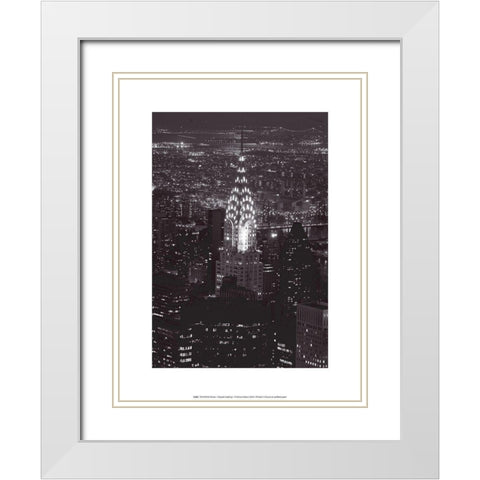 Chrysler Building White Modern Wood Framed Art Print with Double Matting by BRAUN Studio