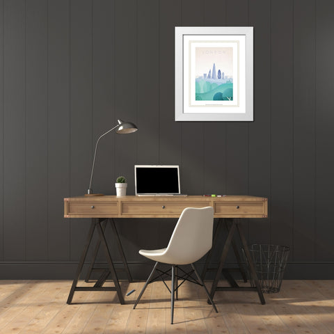 London White Modern Wood Framed Art Print with Double Matting by BRAUN Studio