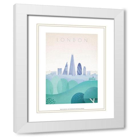 London White Modern Wood Framed Art Print with Double Matting by BRAUN Studio