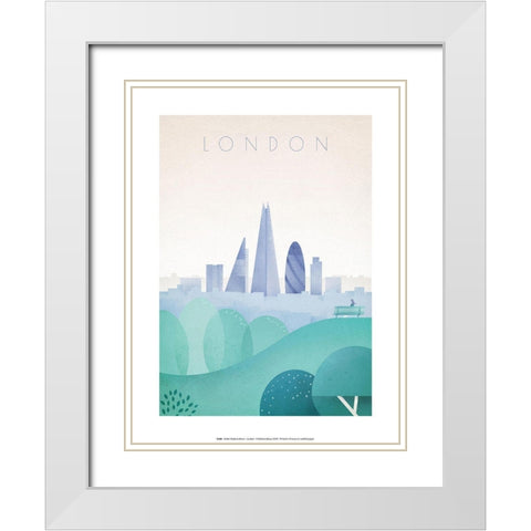 London White Modern Wood Framed Art Print with Double Matting by BRAUN Studio