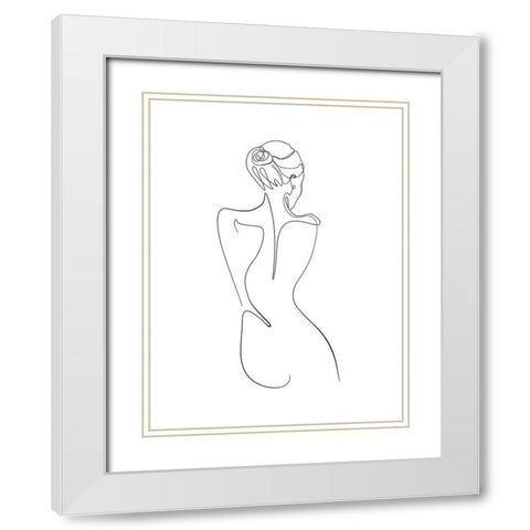 Dos White Modern Wood Framed Art Print with Double Matting by BRAUN Studio