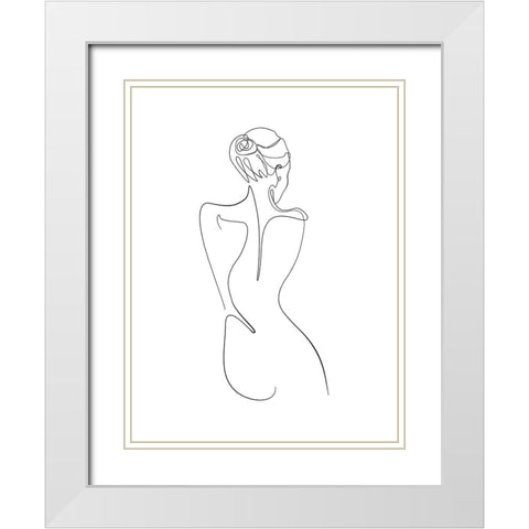 Dos White Modern Wood Framed Art Print with Double Matting by BRAUN Studio