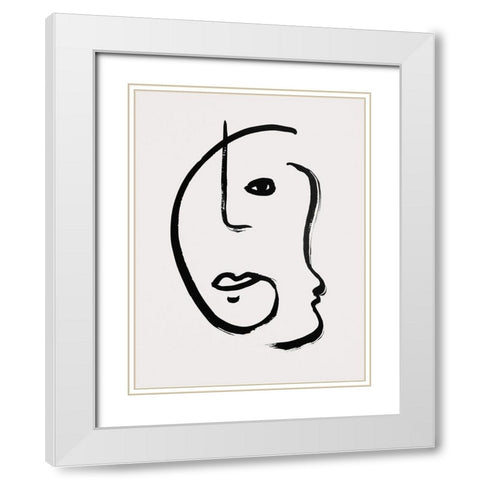 Braun Studio - Visages III White Modern Wood Framed Art Print with Double Matting by Braun Studio