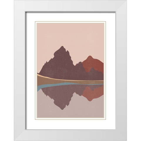 Braun Studio - Reflets sur le lac White Modern Wood Framed Art Print with Double Matting by Braun Studio