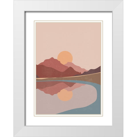 Braun Studio - Sunset White Modern Wood Framed Art Print with Double Matting by Braun Studio