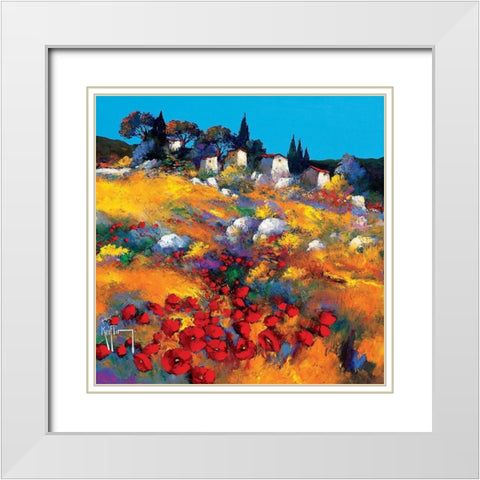 Chaleurs dete White Modern Wood Framed Art Print with Double Matting by Keiflin, Roger