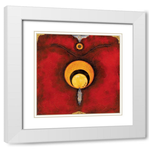 Trois a la suite White Modern Wood Framed Art Print with Double Matting by Arthure