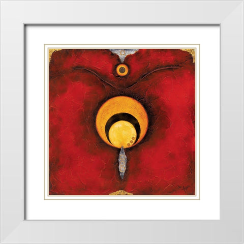 Trois a la suite White Modern Wood Framed Art Print with Double Matting by Arthure