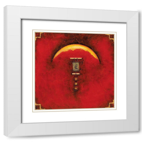 Suite bambou White Modern Wood Framed Art Print with Double Matting by Arthure