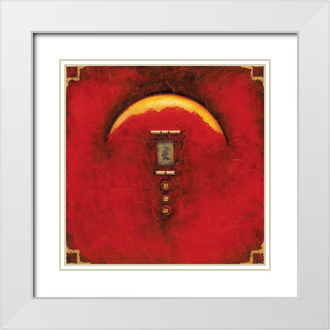 Suite bambou White Modern Wood Framed Art Print with Double Matting by Arthure