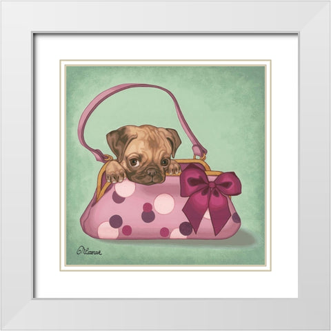 Dans le sac White Modern Wood Framed Art Print with Double Matting by Cazenave, Maryline