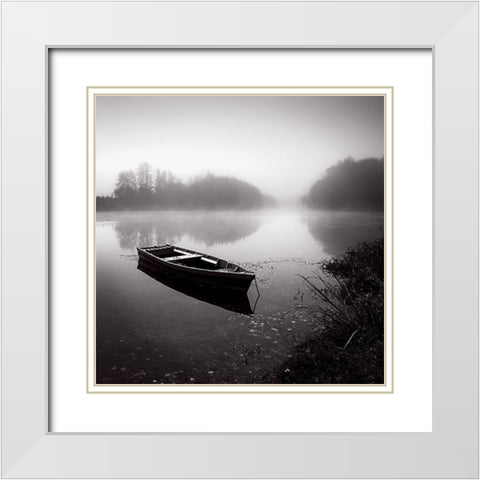 Saint Hilaire White Modern Wood Framed Art Print with Double Matting by Poli, Jean-Philippe