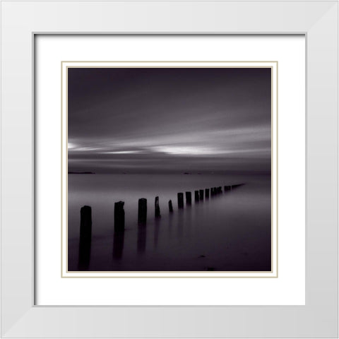Saint Malo White Modern Wood Framed Art Print with Double Matting by Laurenceau, Gerard