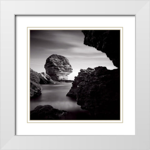 Bonifacio White Modern Wood Framed Art Print with Double Matting by Laurenceau, Gerard
