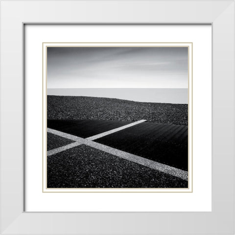 Sainte Margue White Modern Wood Framed Art Print with Double Matting by Laurenceau, Gerard