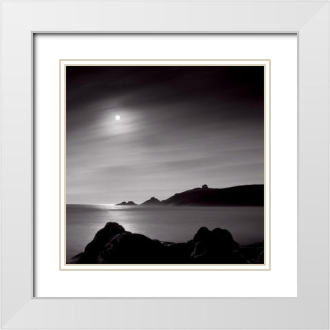 Quiberon White Modern Wood Framed Art Print with Double Matting by Laurenceau, Gerard