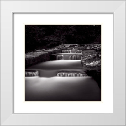 Marcher sur leau White Modern Wood Framed Art Print with Double Matting by Etchepare, Alain