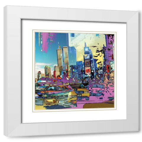 Souvenance NYC White Modern Wood Framed Art Print with Double Matting by Bouteiller, Cedric
