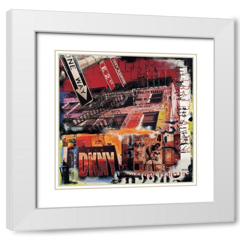 Urban   White Modern Wood Framed Art Print with Double Matting by Gachaga, Vincent