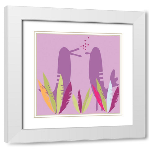 Ah bon! White Modern Wood Framed Art Print with Double Matting by Gilibert, Soizic