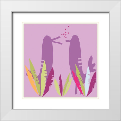 Ah bon! White Modern Wood Framed Art Print with Double Matting by Gilibert, Soizic