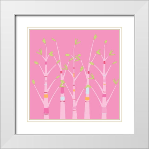 Yakabois White Modern Wood Framed Art Print with Double Matting by Gilibert, Soizic