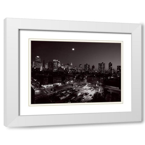 Parking dans Hells Kitchen (detail) White Modern Wood Framed Art Print with Double Matting by Setboun, Michel