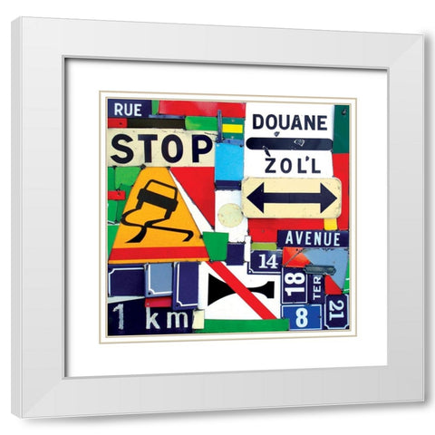 Douane Zoll White Modern Wood Framed Art Print with Double Matting by Costa, Fernando