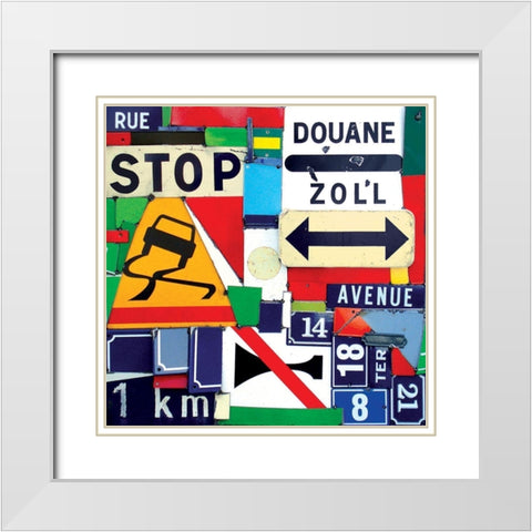 Douane Zoll White Modern Wood Framed Art Print with Double Matting by Costa, Fernando