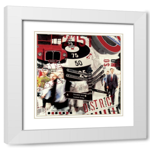Mind the gap White Modern Wood Framed Art Print with Double Matting by Gachaga, Vincent
