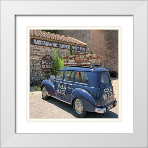 Le ballon rouge White Modern Wood Framed Art Print with Double Matting by Lautier, Julien