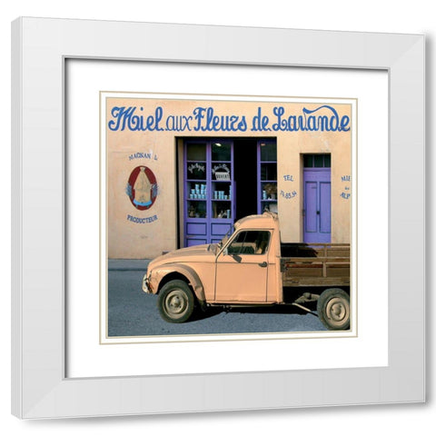 Miel aux fleurs de lavande White Modern Wood Framed Art Print with Double Matting by Lautier, Julien