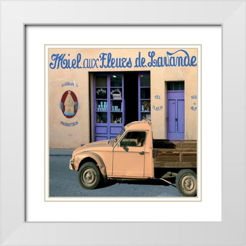 Miel aux fleurs de lavande White Modern Wood Framed Art Print with Double Matting by Lautier, Julien