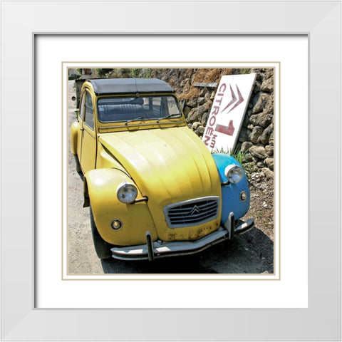 1 km White Modern Wood Framed Art Print with Double Matting by Lautier, Julien