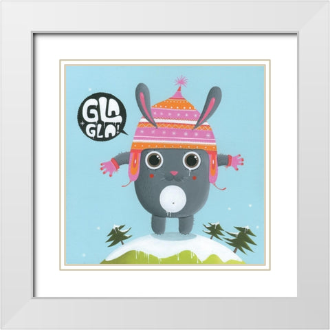 Lapin peruvien White Modern Wood Framed Art Print with Double Matting by MKT4