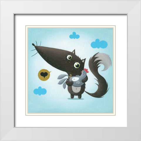 LoupEtPoule White Modern Wood Framed Art Print with Double Matting by MKT4