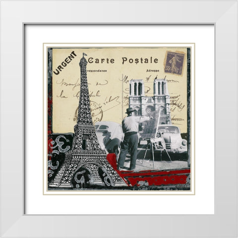 Urgent - Carte postale White Modern Wood Framed Art Print with Double Matting by Sigrid, M.