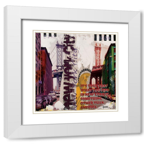 Its true White Modern Wood Framed Art Print with Double Matting by Gachaga, Vincent