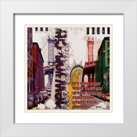 Its true White Modern Wood Framed Art Print with Double Matting by Gachaga, Vincent